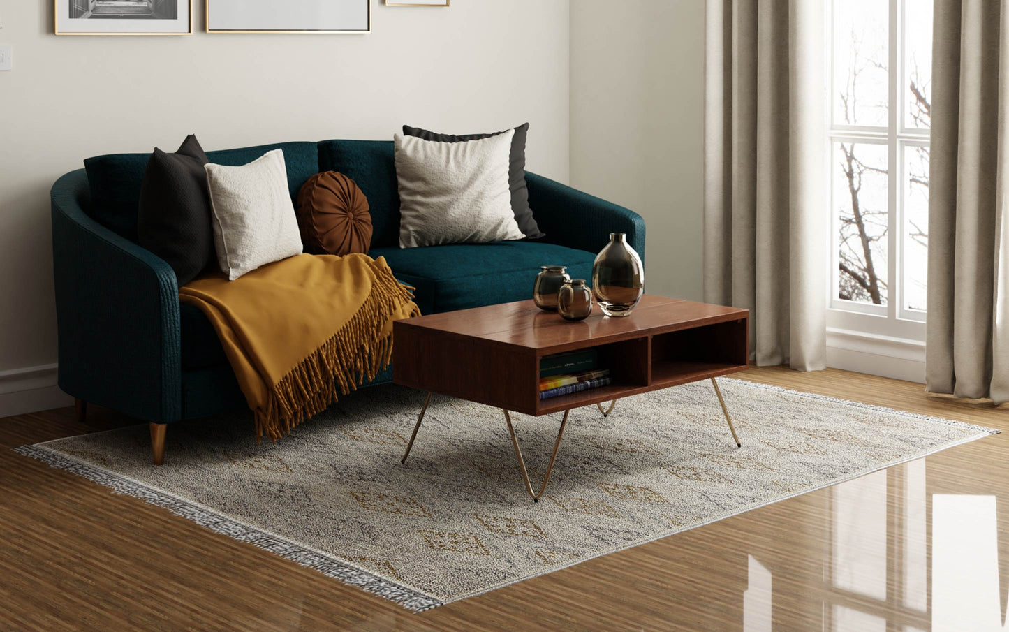 Umber Brown Gold Mango | Hunter Small Lift Top Coffee Table