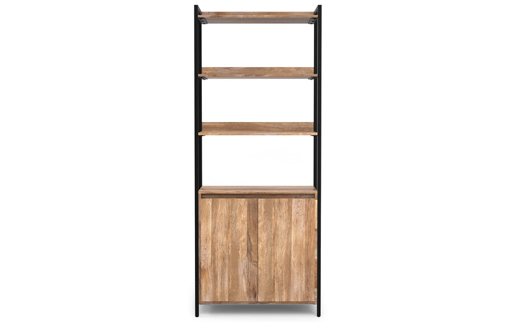 Natural | Kelsey Large Bookshelf with Cabinet