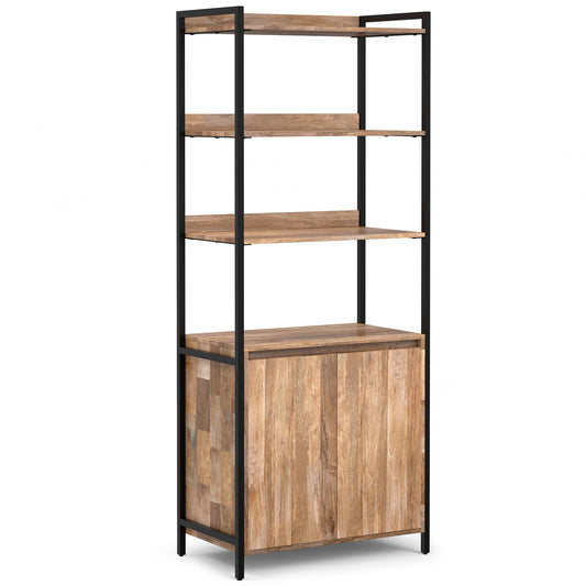 Natural | Kelsey Large Bookshelf with Cabinet