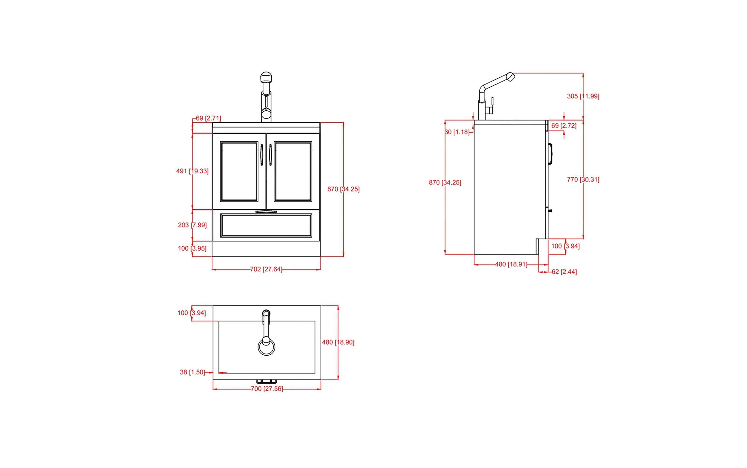 Cardinal 28 inch Laundry Cabinet