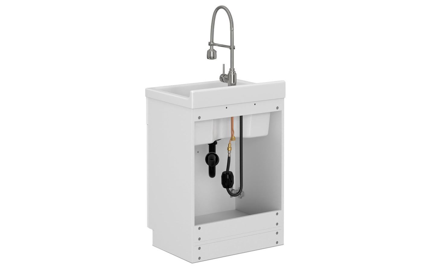 Hennessy 24-inch ABS Utility Sink & Cabinet