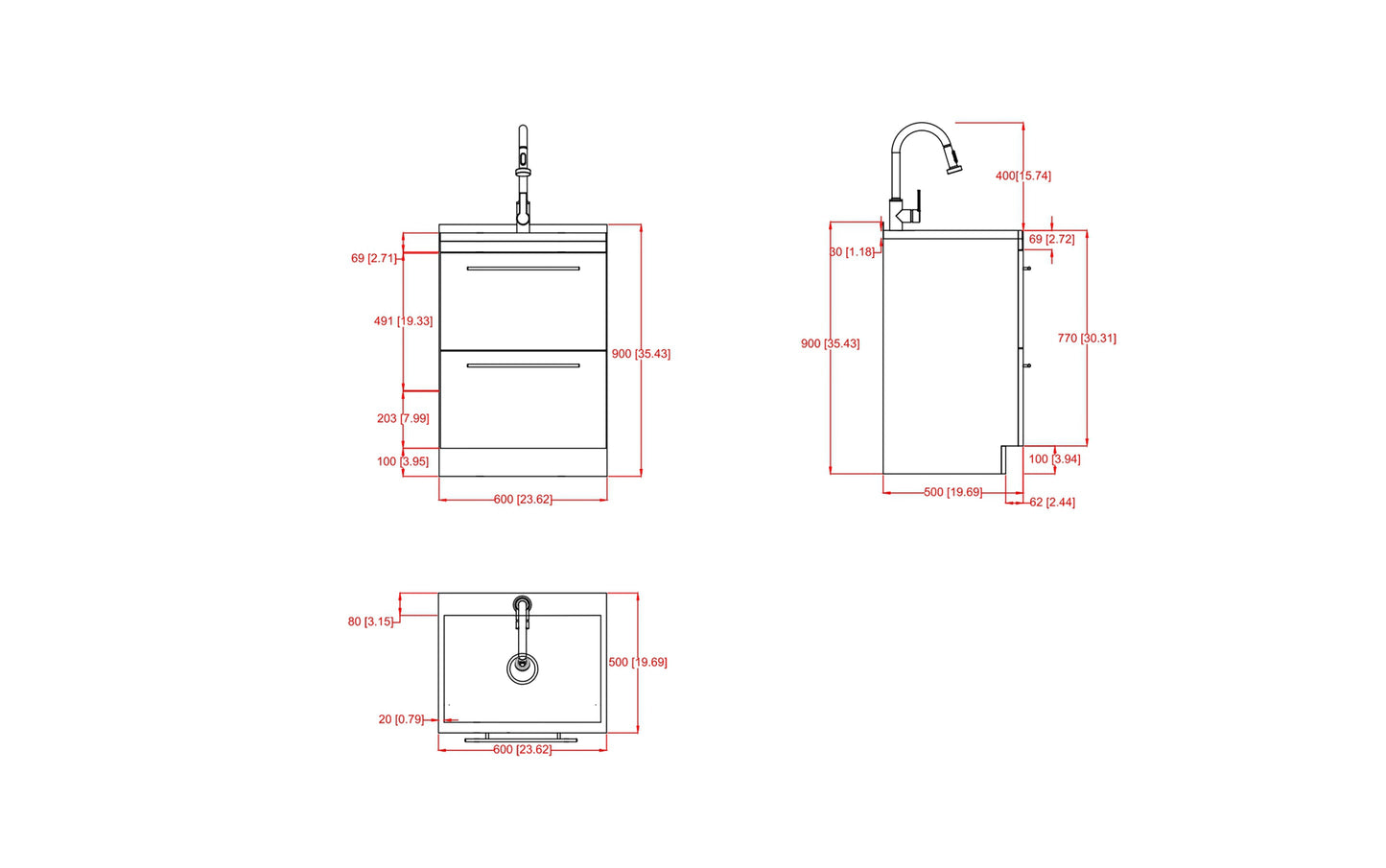 Metro 24 inch Laundry Cabinet