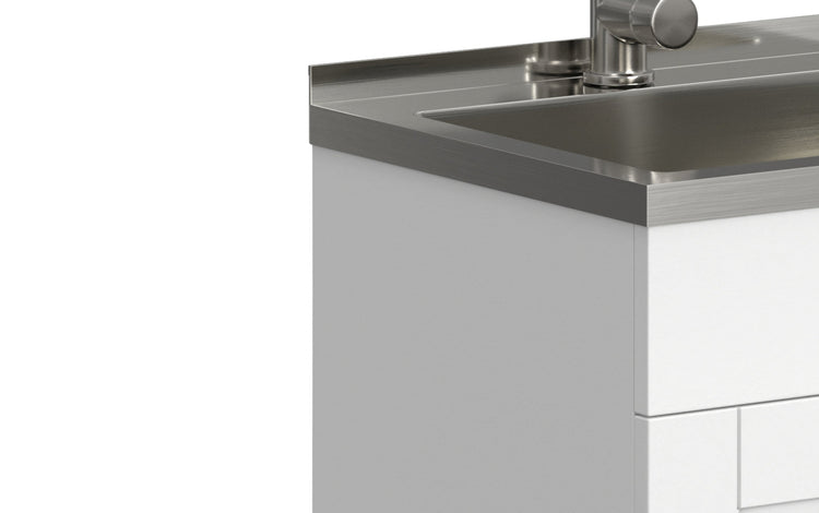 Modern Wide Shaker All-In-One 20-inch Laundry Utility Sink and Cabinet