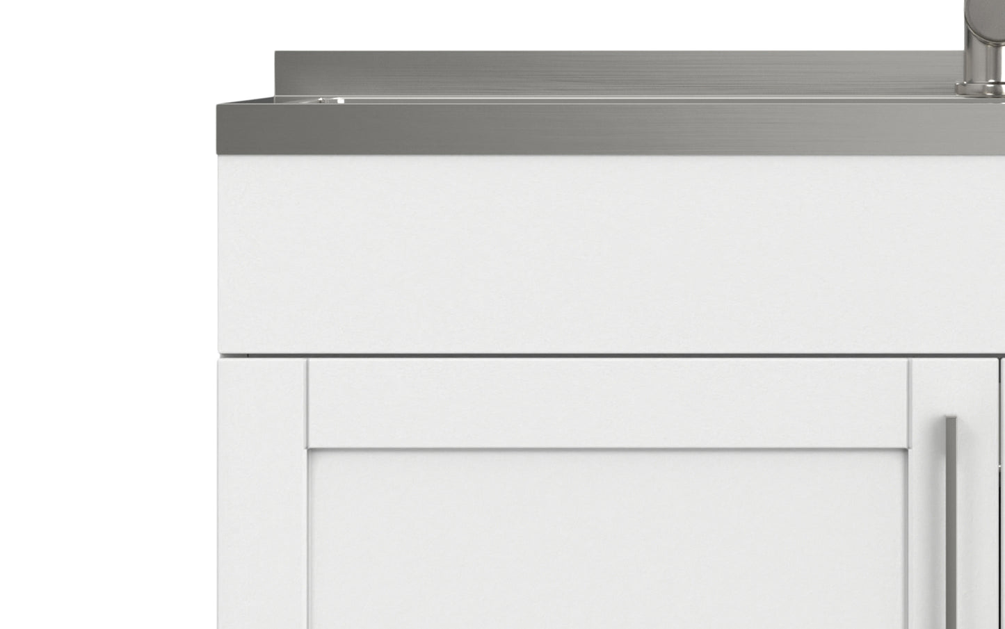 Modern Wide Shaker All-In-One 36-inch Laundry Utility Sink and Cabinet