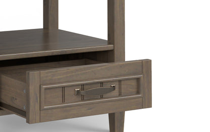 Lev End Table with Bottom Drawer