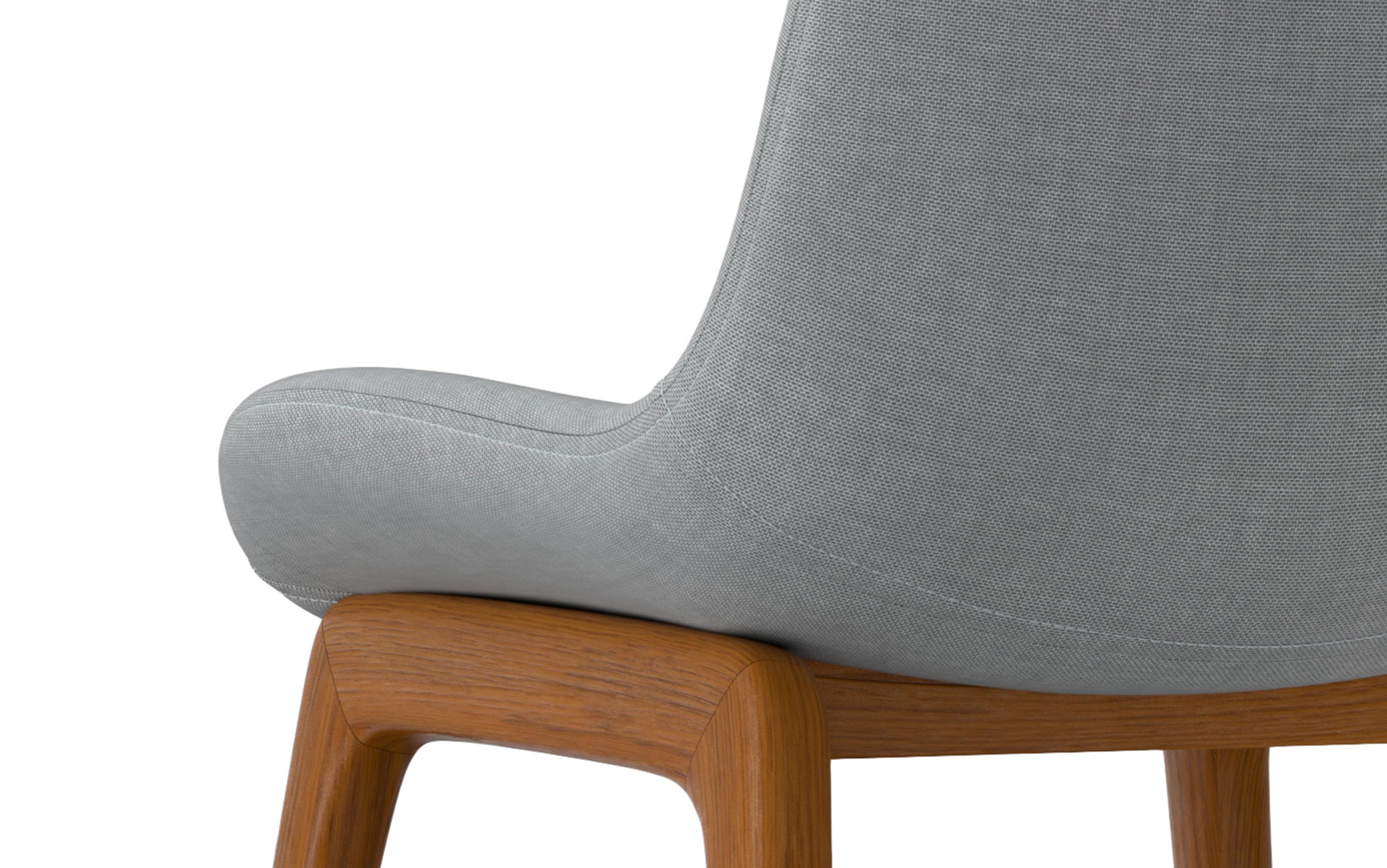 Light Grey Linen Style Fabric | Loretta Dining Chair (Set of 2)