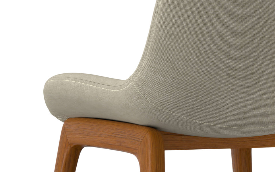 Natural Linen Style Fabric | Loretta Dining Chair (Set of 2)