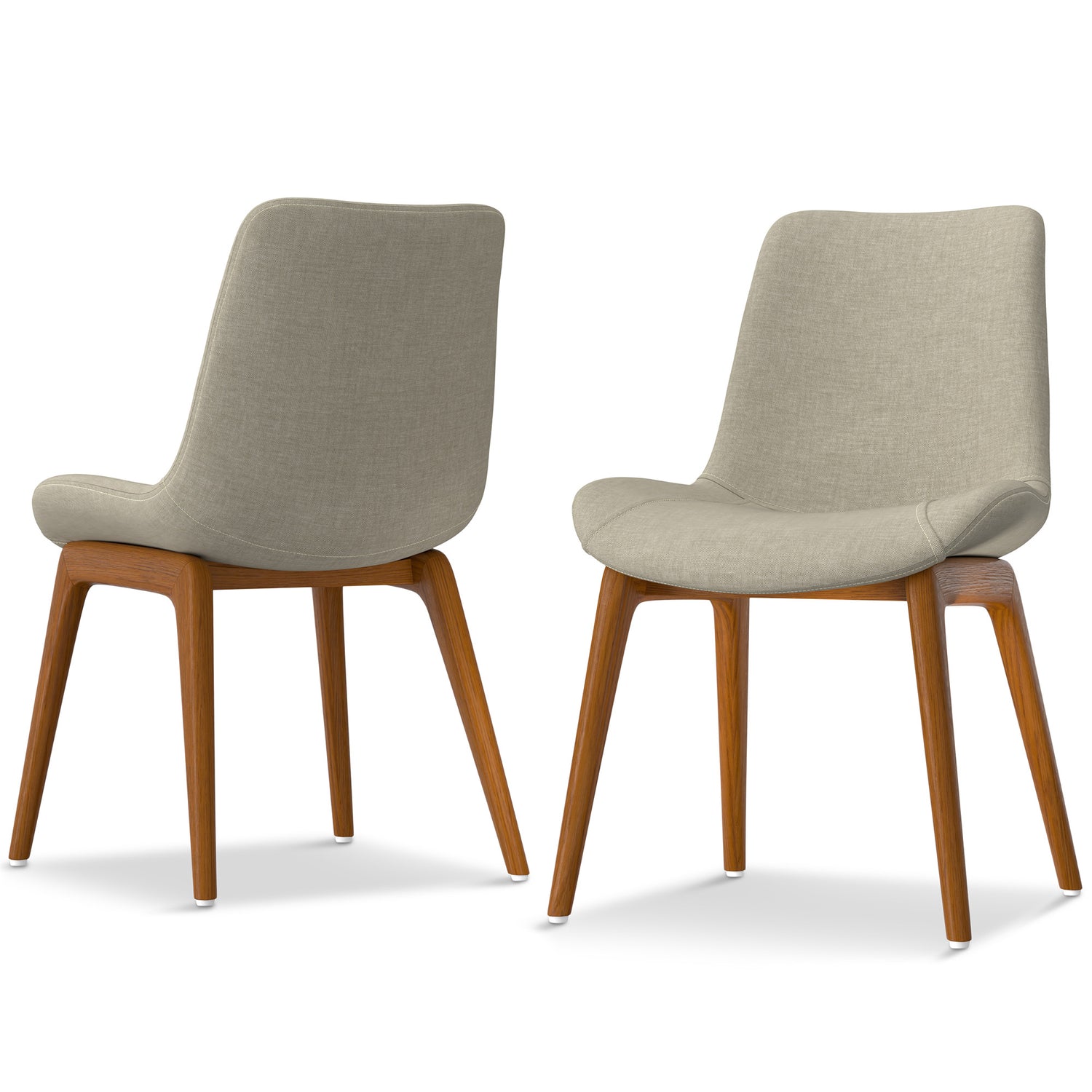 Natural Linen Style Fabric | Loretta Dining Chair (Set of 2)