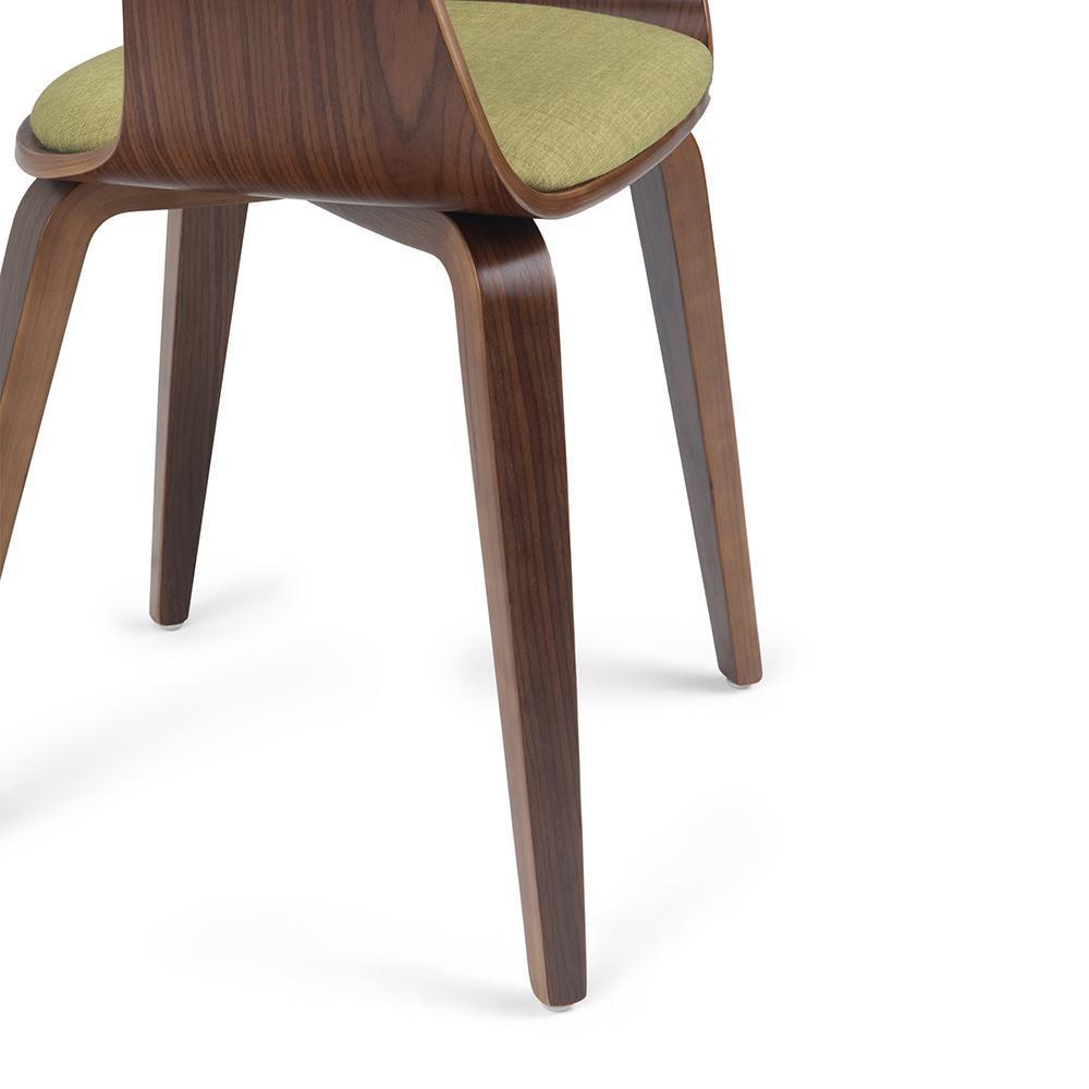 Acid Green Walnut Linen Style Fabric | Lowell Bentwood Dining Chair