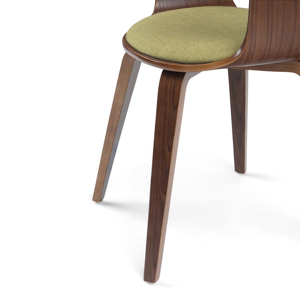 Acid Green Walnut Linen Style Fabric | Lowell Bentwood Dining Chair