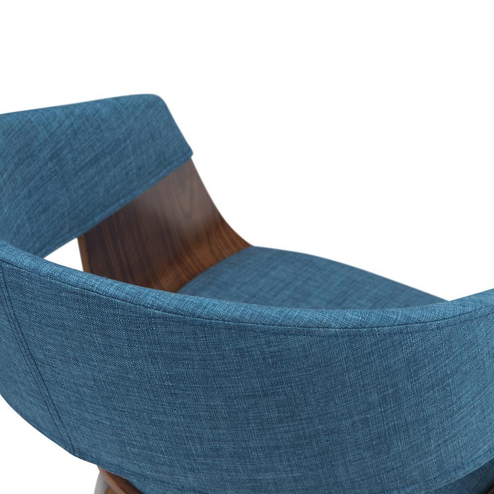 Blue Walnut Linen Style Fabric | Lowell Bentwood Dining Chair