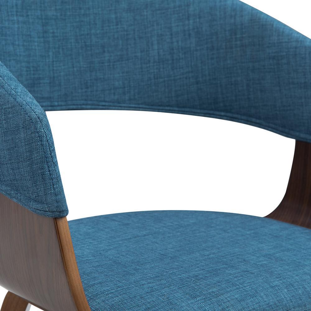 Blue Walnut Linen Style Fabric | Lowell Bentwood Dining Chair