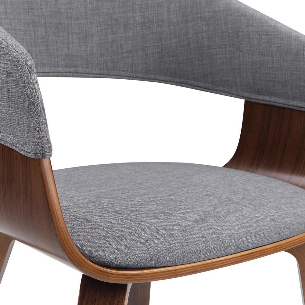 Light Grey Walnut Linen Style Fabric | Lowell Bentwood Dining Chair