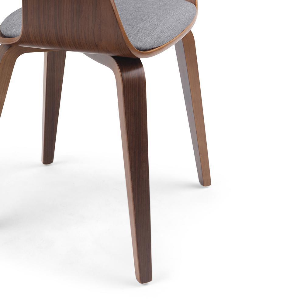 Light Grey Walnut Linen Style Fabric | Lowell Bentwood Dining Chair