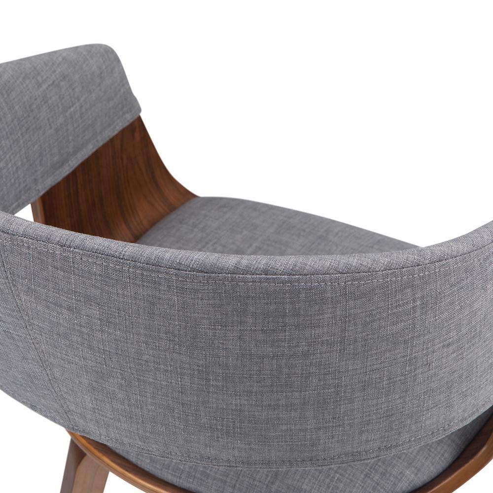 Light Grey Walnut Linen Style Fabric | Lowell Bentwood Dining Chair