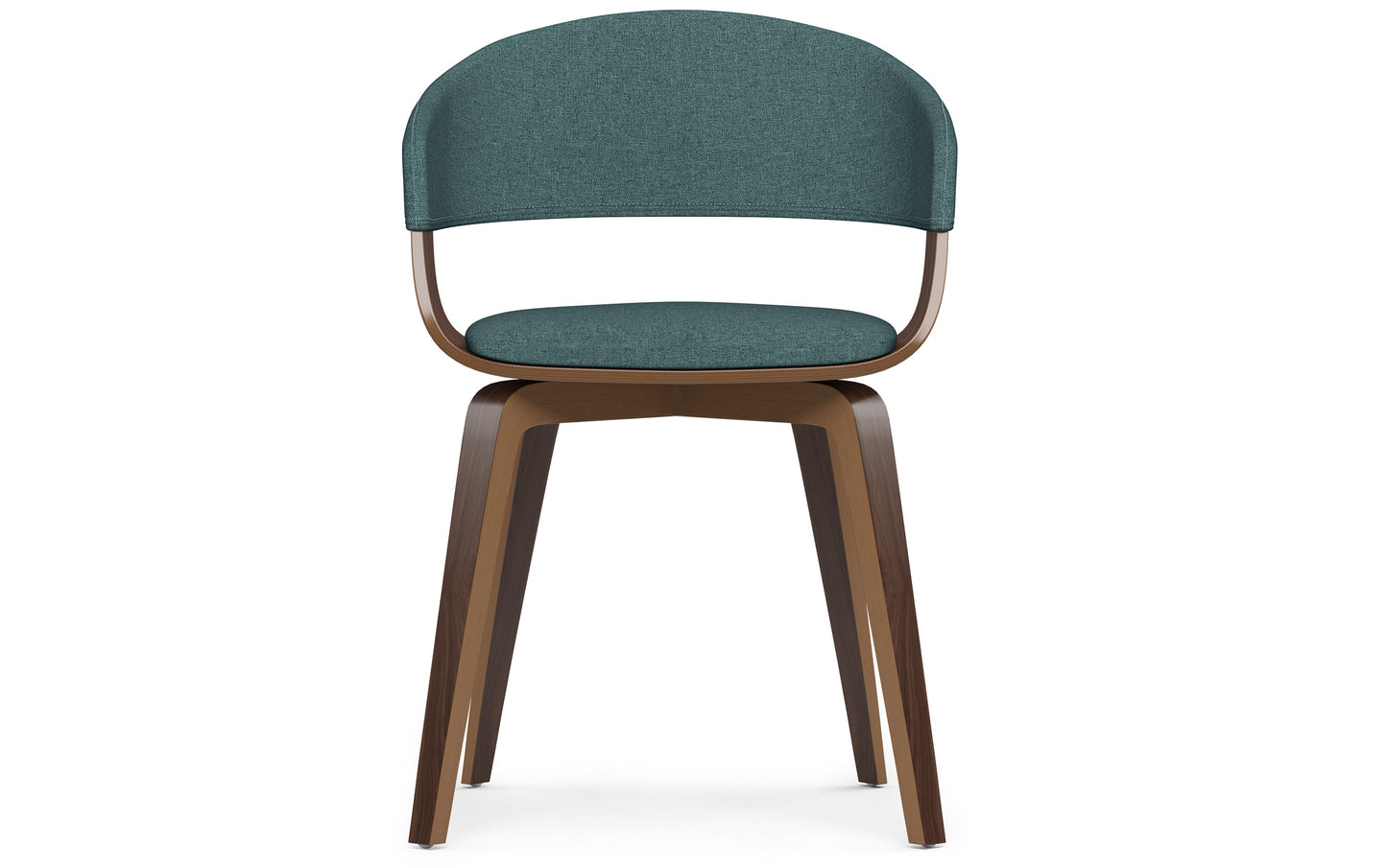 Light Turquoise Blue Walnut Linen Style Fabric| Lowell Bentwood Dining Chair