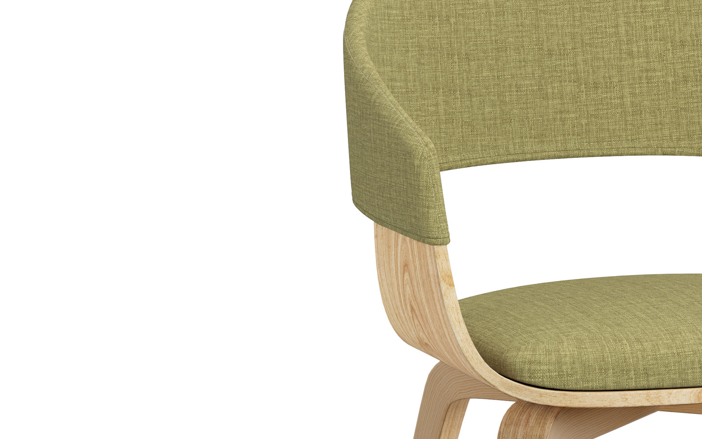 Acid Green Natural Oak Linen Style Fabric | Lowell Bentwood Dining Chair