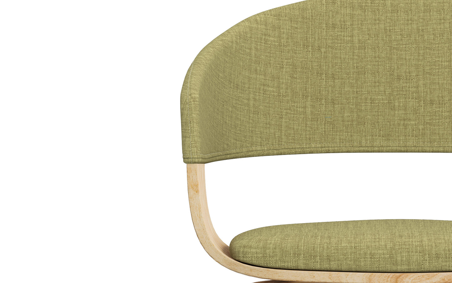 Acid Green Natural Oak Linen Style Fabric | Lowell Bentwood Dining Chair