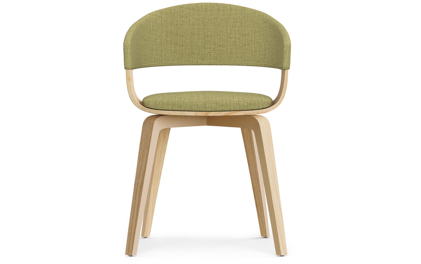 Acid Green Natural Oak Linen Style Fabric | Lowell Bentwood Dining Chair