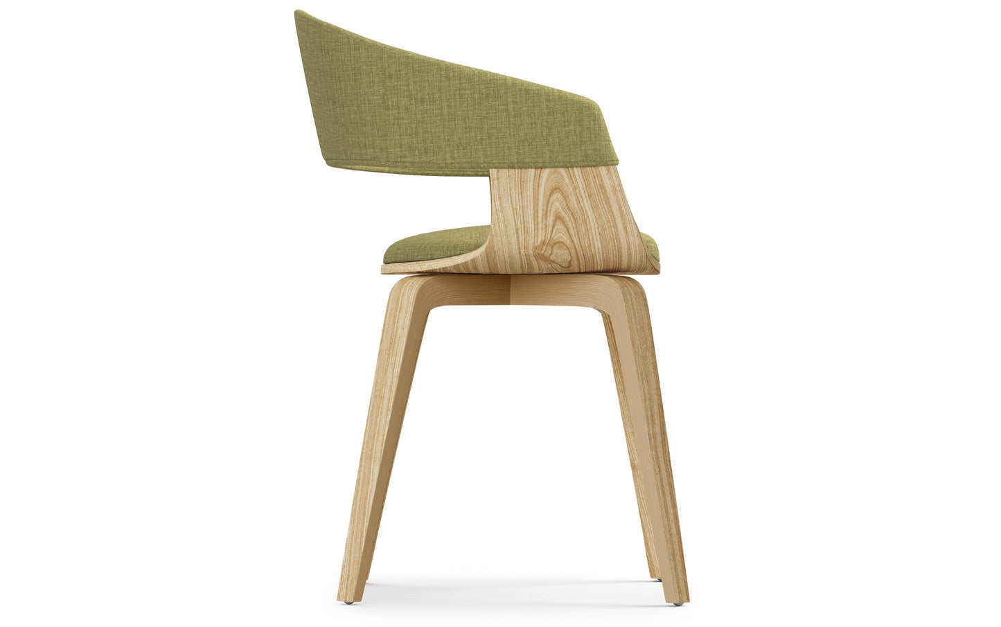 Acid Green Natural Oak Linen Style Fabric | Lowell Bentwood Dining Chair