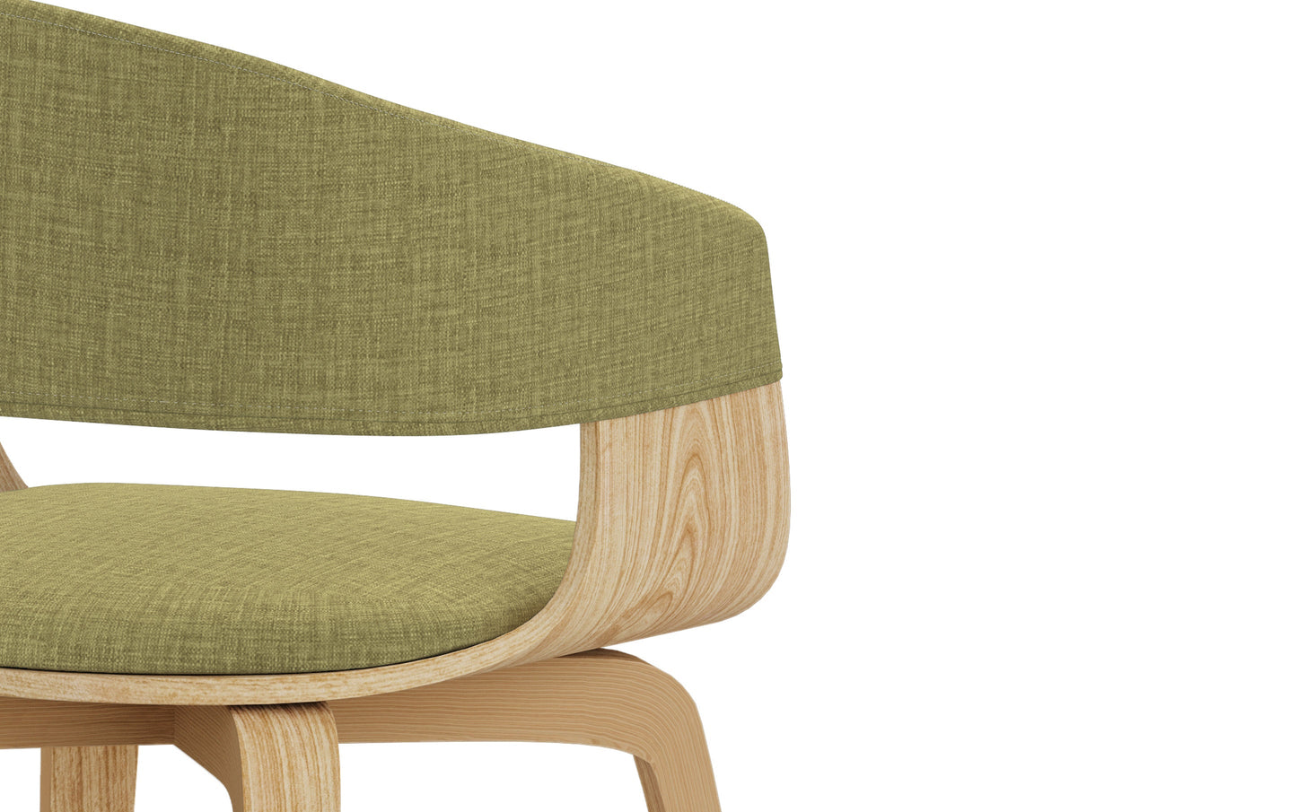 Acid Green Natural Oak Linen Style Fabric | Lowell Bentwood Dining Chair