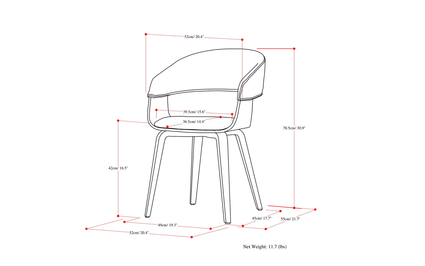 Light Grey Natural Oak Linen Style Fabric | Lowell Bentwood Dining Chair