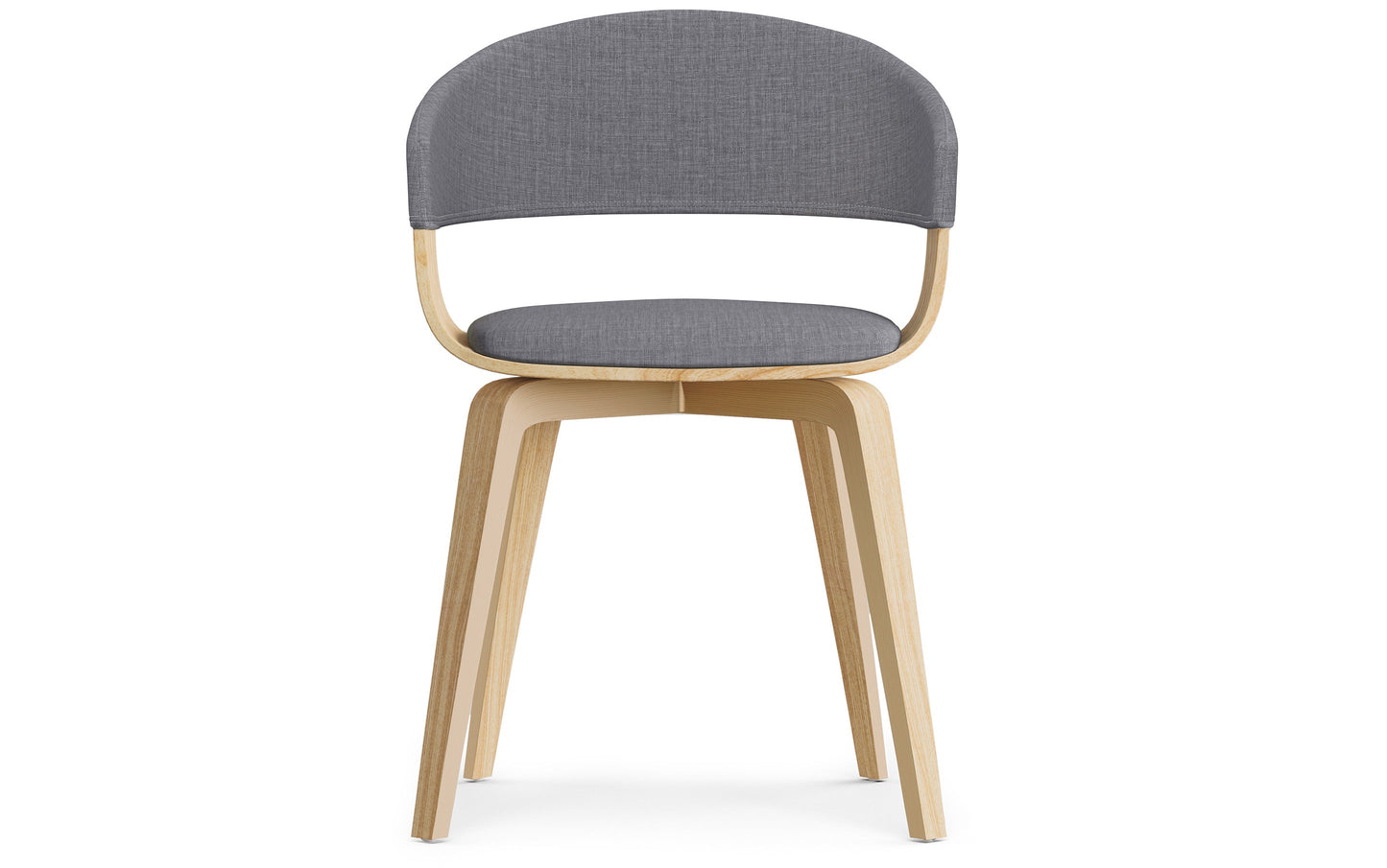 Light Grey Natural Oak Linen Style Fabric | Lowell Bentwood Dining Chair