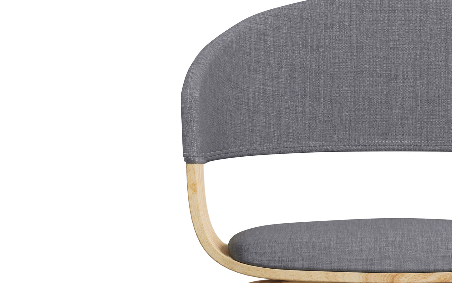 Light Grey Natural Oak Linen Style Fabric | Lowell Bentwood Dining Chair