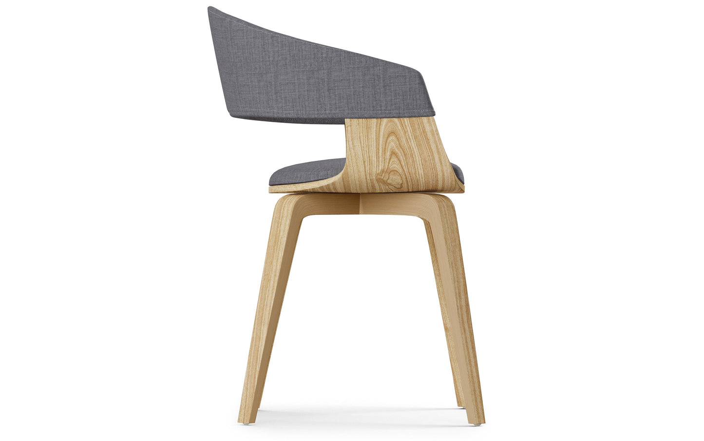 Light Grey Natural Oak Linen Style Fabric | Lowell Bentwood Dining Chair