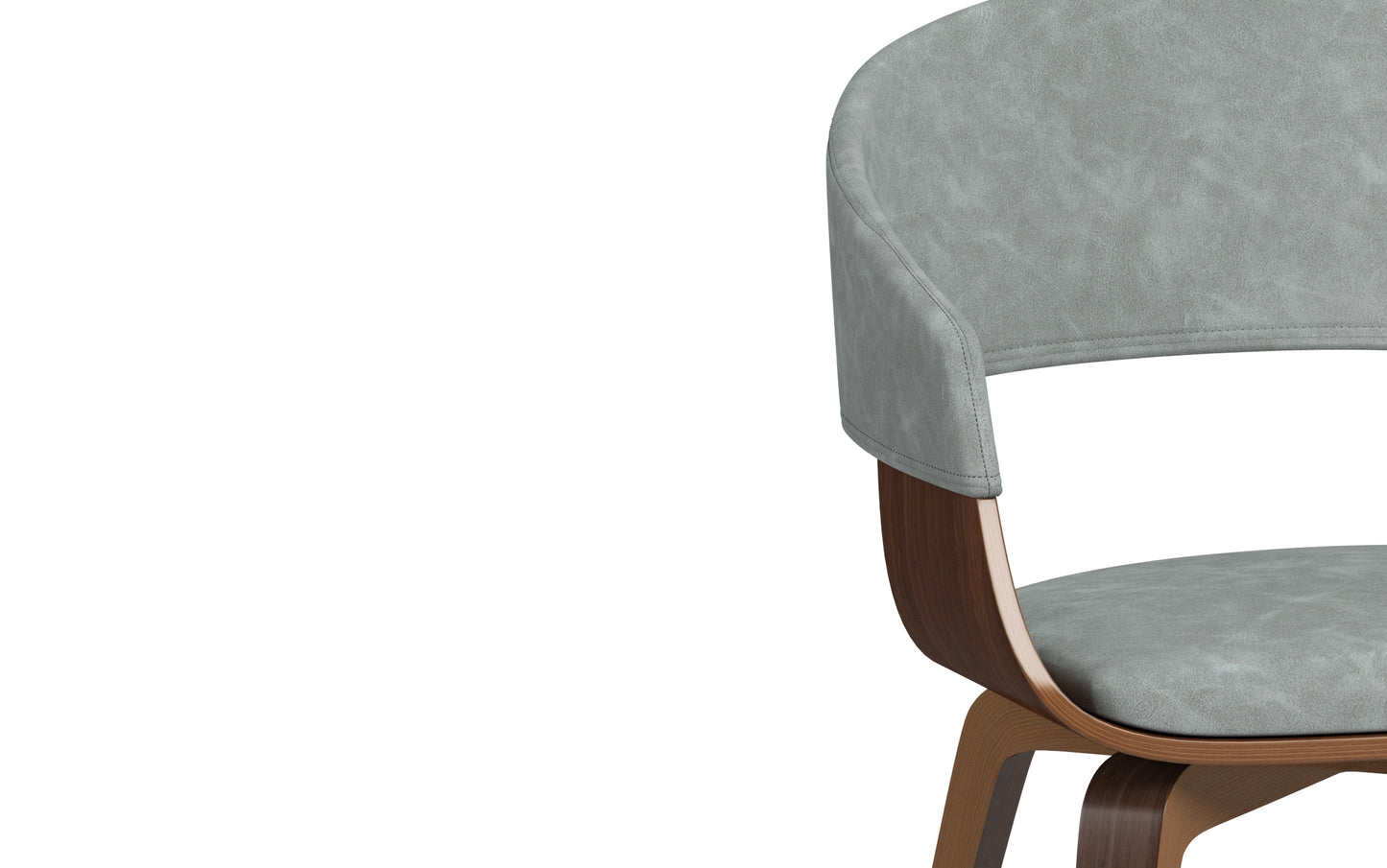 Stone Grey Walnut Vegan Leather | Lowell Dining Chair