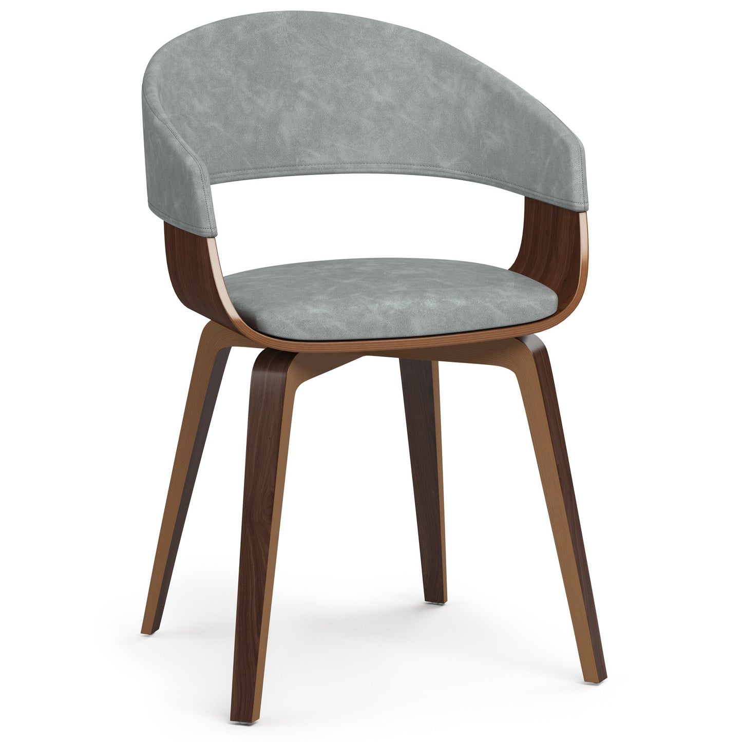 Stone Grey Walnut Vegan Leather | Lowell Dining Chair