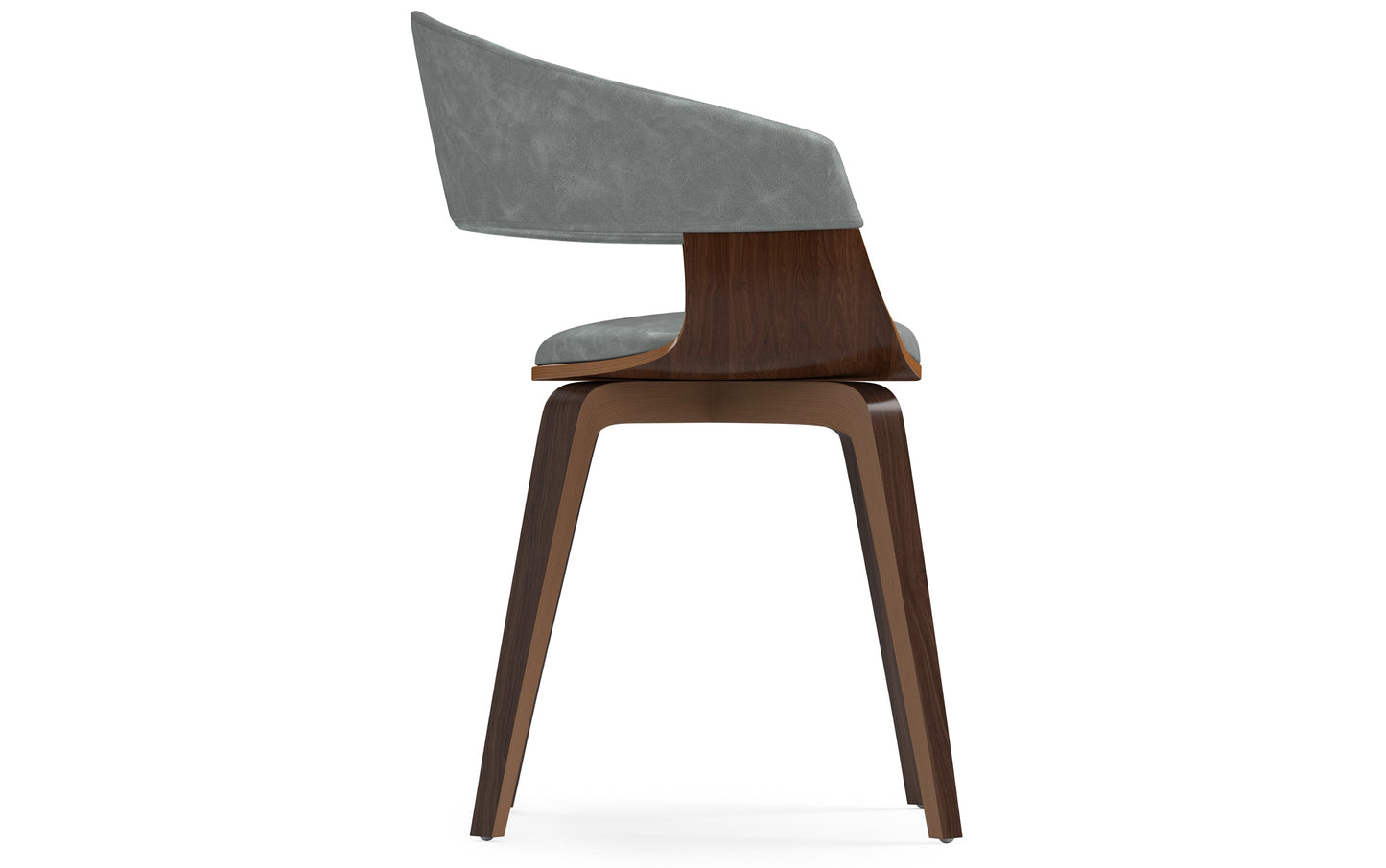 Stone Grey Walnut Vegan Leather | Lowell Dining Chair