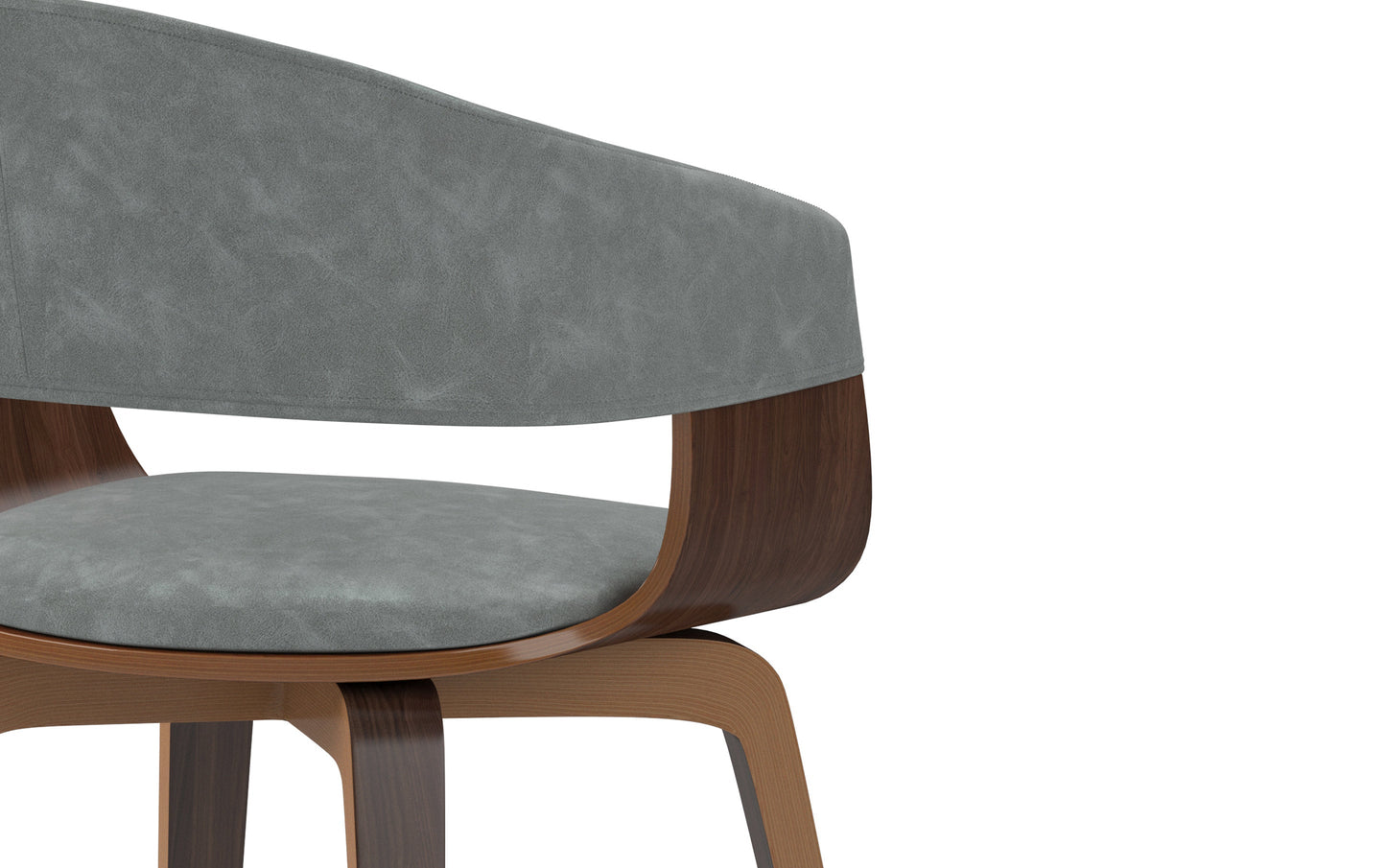 Stone Grey Walnut Vegan Leather | Lowell Dining Chair