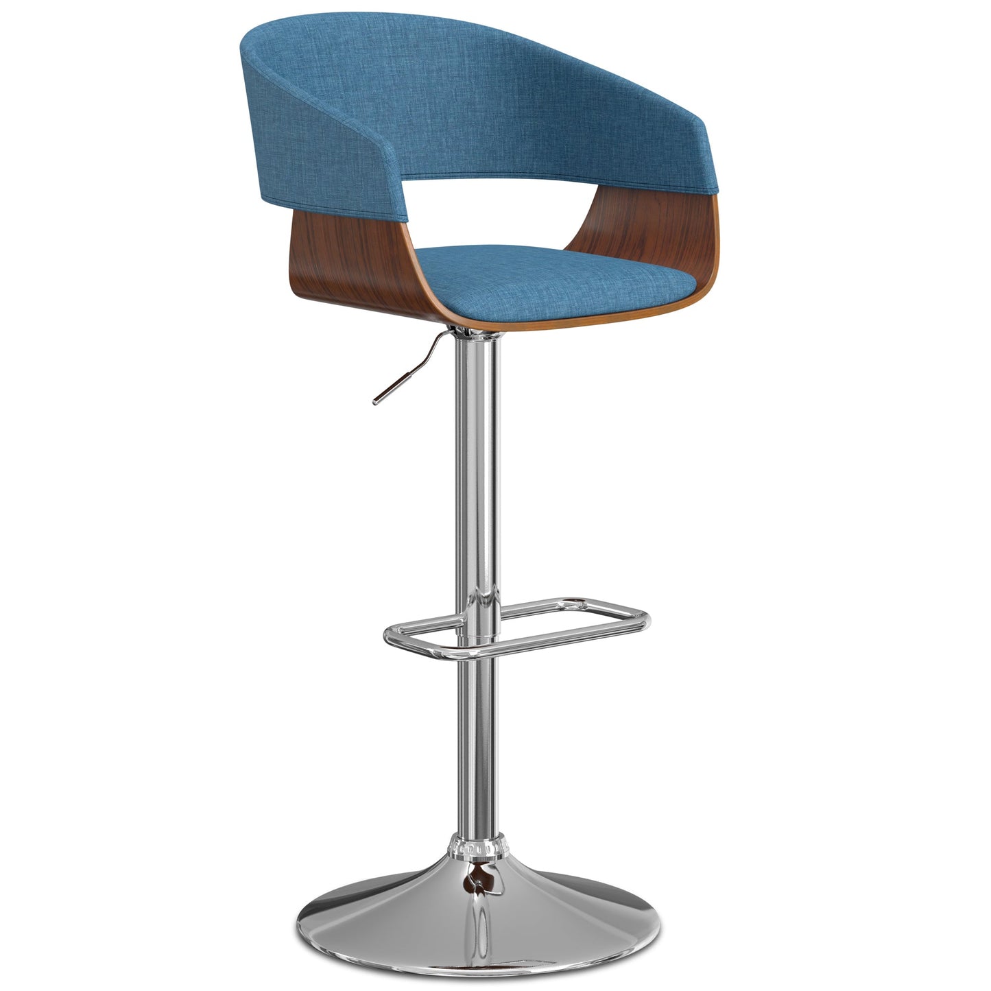 Blue Linen Style Fabric | Lowell Bar Stool