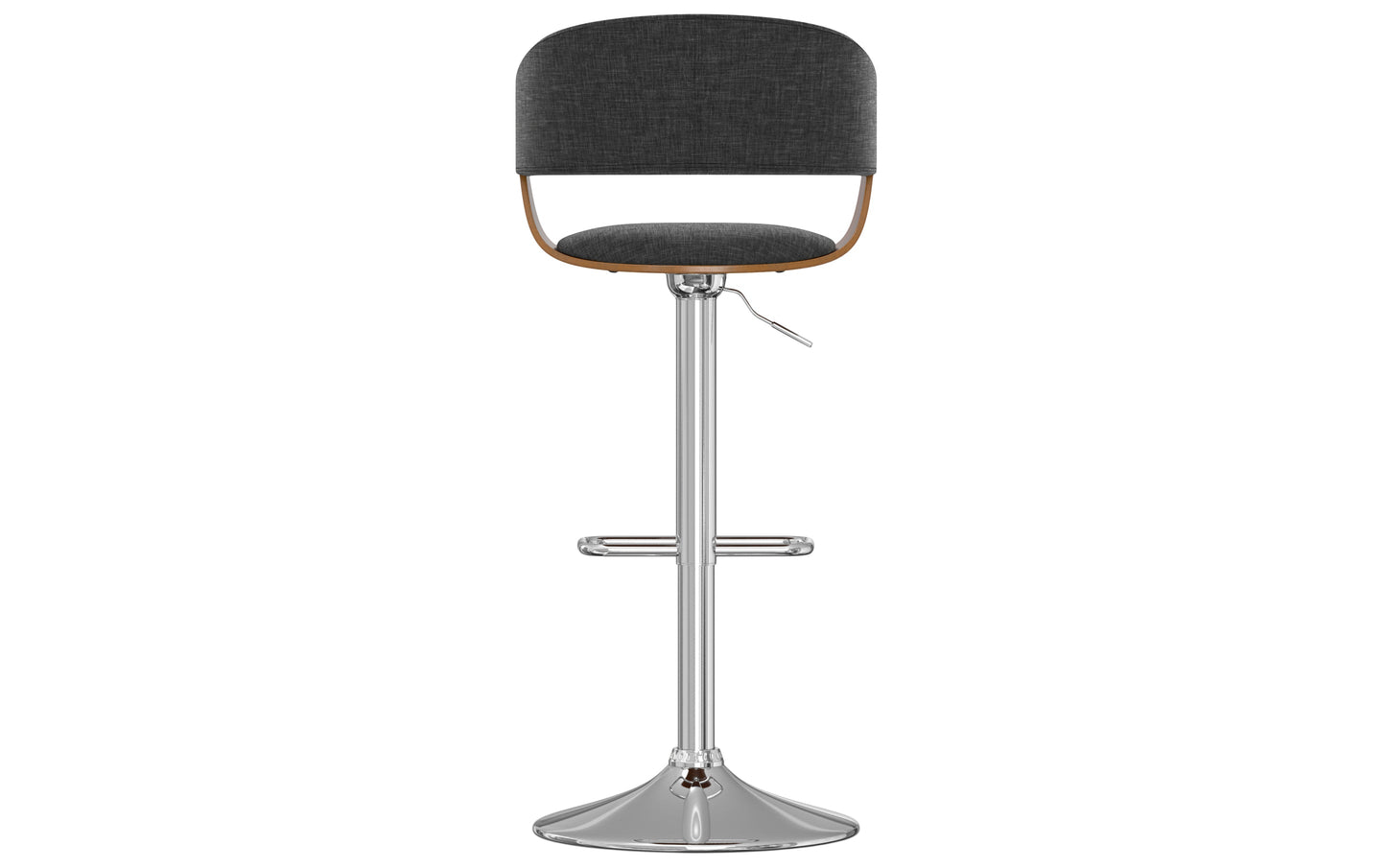 Charcoal Grey Linen Style Fabric | Lowell Bar Stool