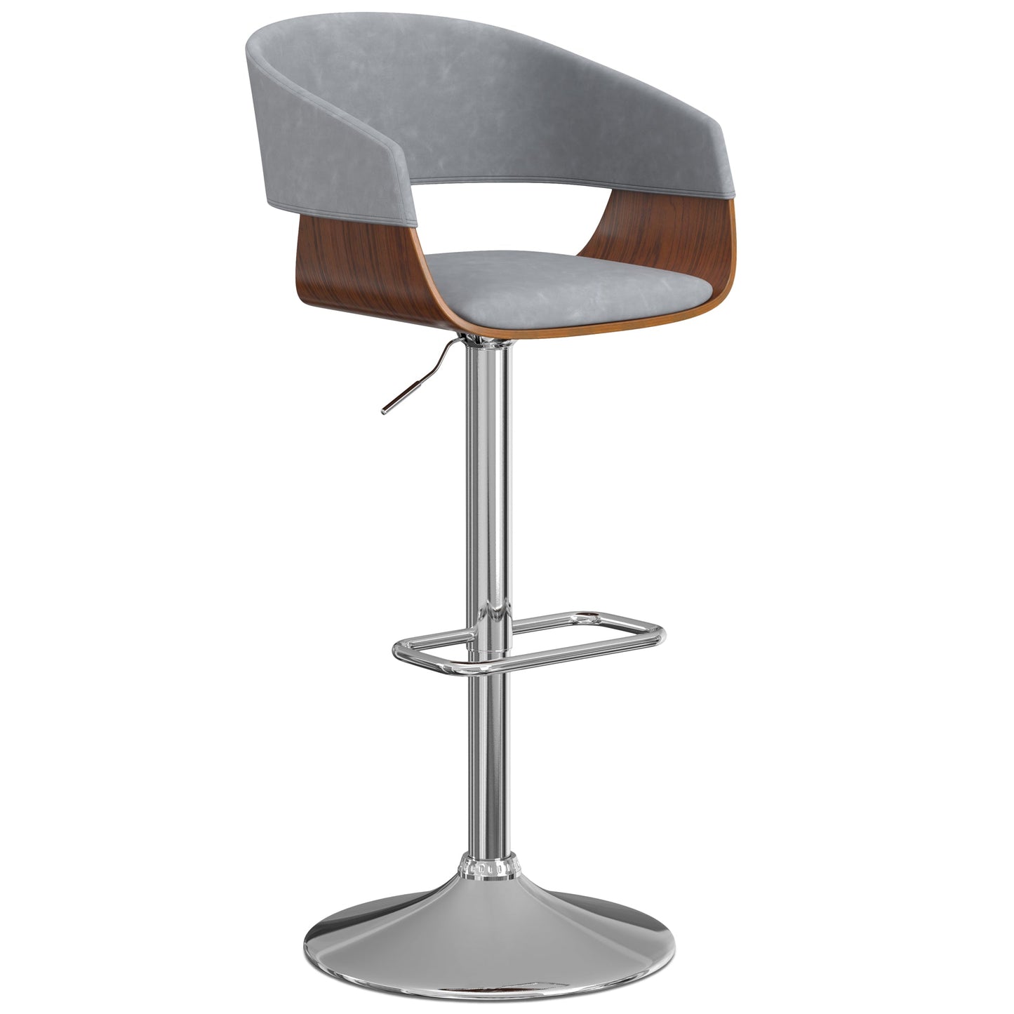 Stone Grey Vegan Leather | Lowell Bar Stool