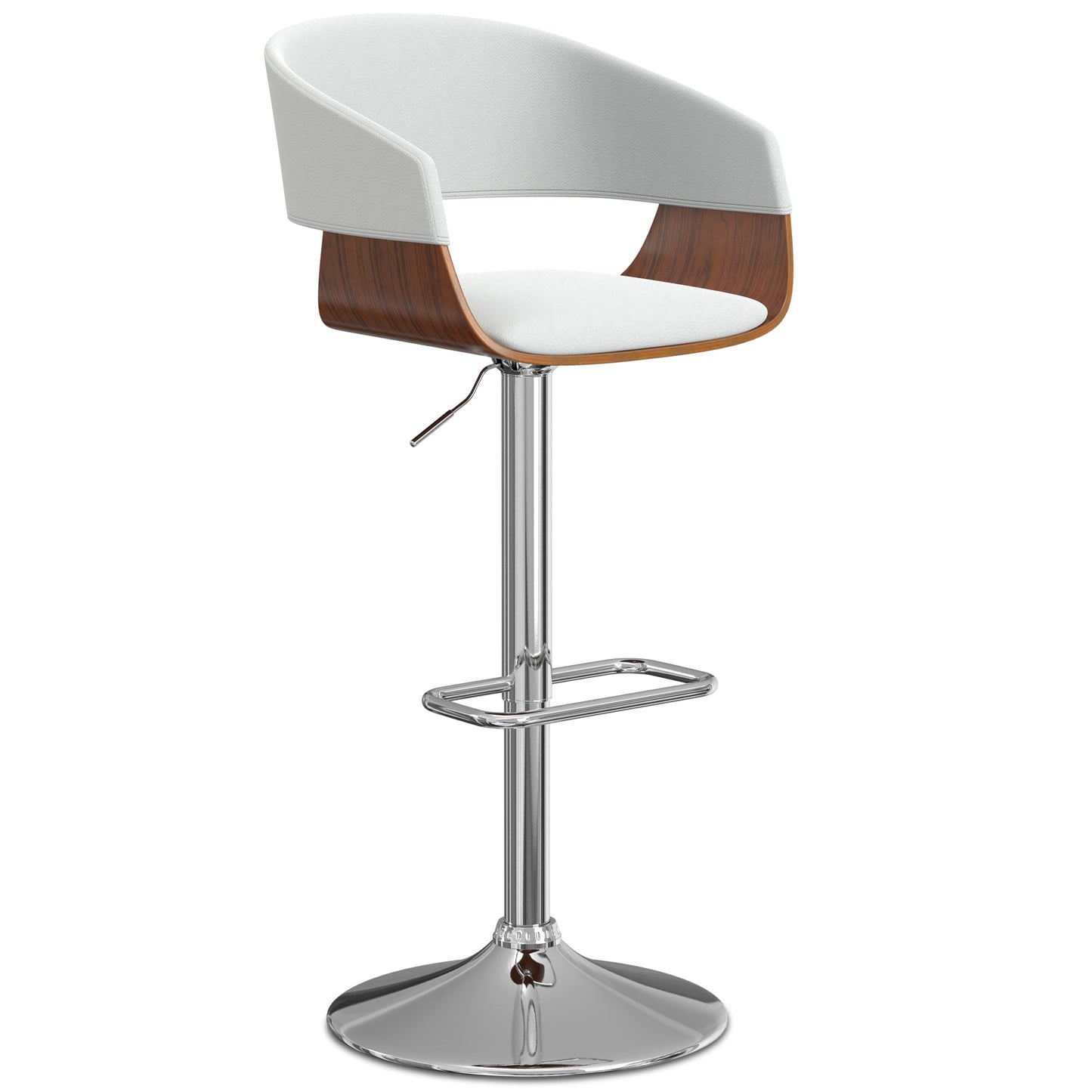 White Vegan Leather | Lowell Bar Stool