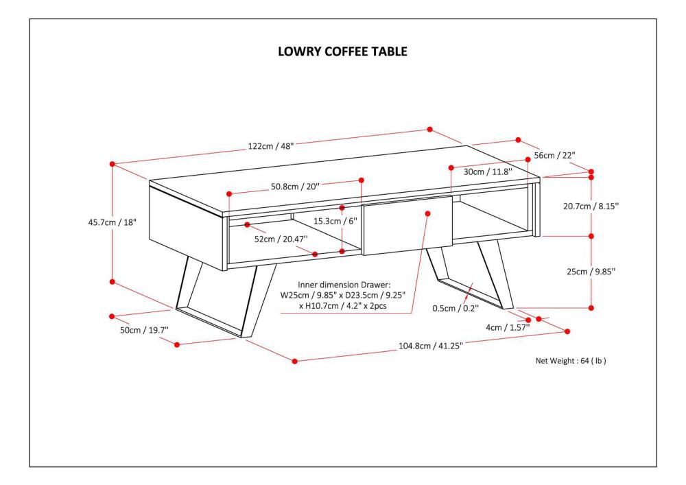 Distressed Golden Wheat Acacia | Lowry Coffee Table