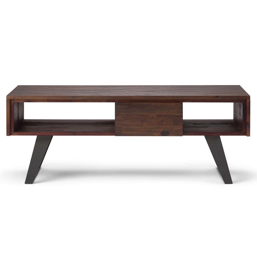 Distressed Charcoal Brown Acacia | Lowry Coffee Table