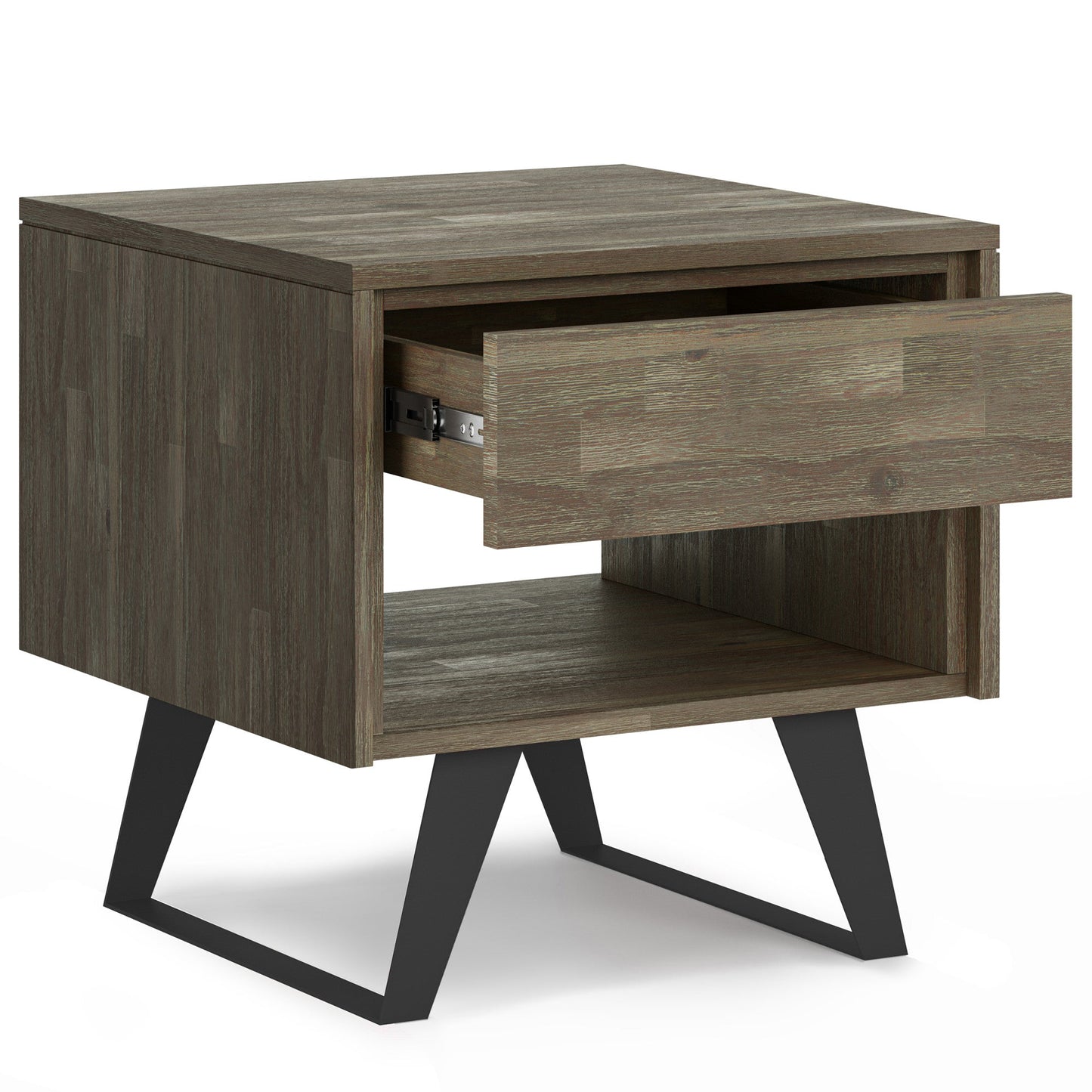 Distressed Grey Acacia | Lowry End Table