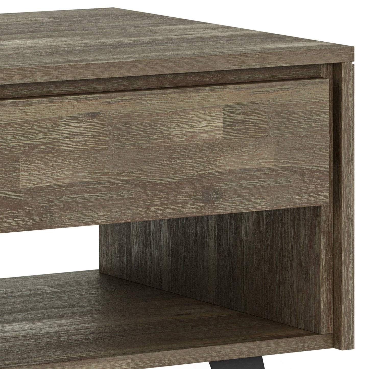 Distressed Grey Acacia | Lowry End Table