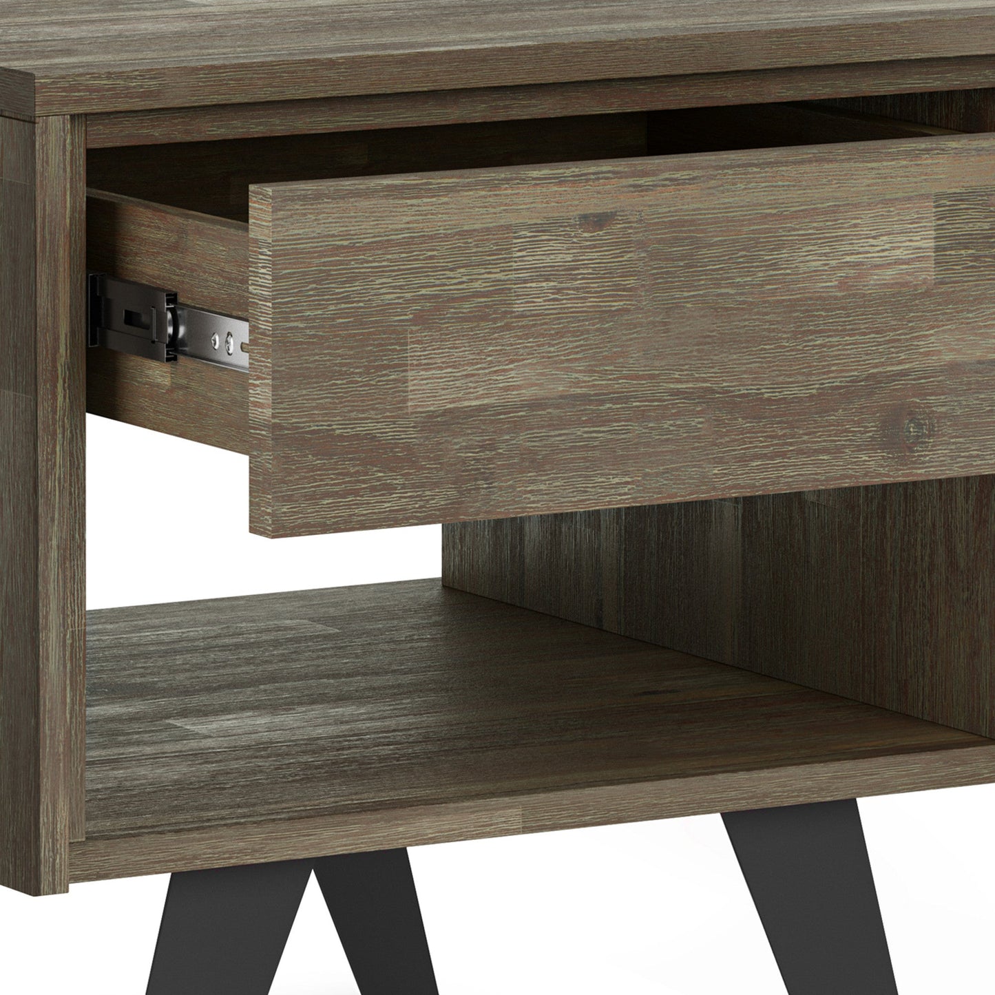 Distressed Grey Acacia | Lowry End Table