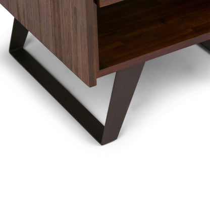 Distressed Charcoal Brown Acacia | Lowry End Table