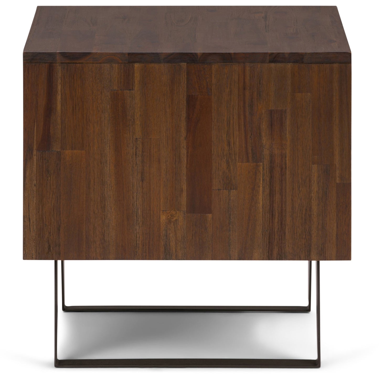 Distressed Charcoal Brown Acacia | Lowry End Table