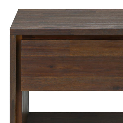 Distressed Charcoal Brown Acacia | Lowry End Table