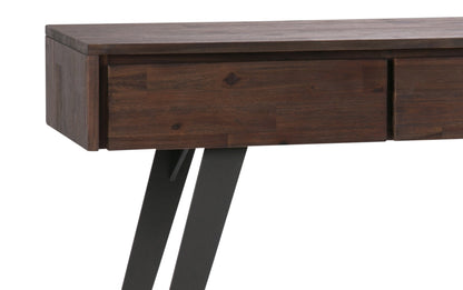 Distressed Charcoal Brown Acacia | Lowry Solid Acacia Console Sofa Table