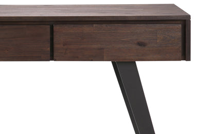 Distressed Charcoal Brown Acacia | Lowry Solid Acacia Console Sofa Table