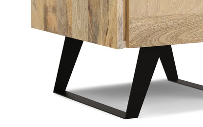 Natural Solid Wood - Mango |  Lowry Solid Acacia Side Table 