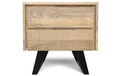 Natural Solid Wood - Mango |  Lowry Solid Acacia Side Table 