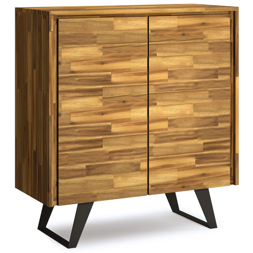 Distressed Golden Wheat Acacia | Lowry Medium Storage Cabinet